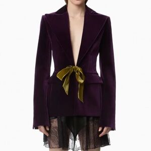 Nina Ricci purple velvet blazer